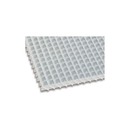 American Louver/Plasticade American Louver Sight-Guard Eggcrate Panel, Angled 45 degrees, Aluminum, White, PK2 ALUMWHT-45-2448-2PK